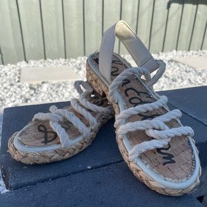 Sam Edelman Women’s Cristan heel sandals leather rope